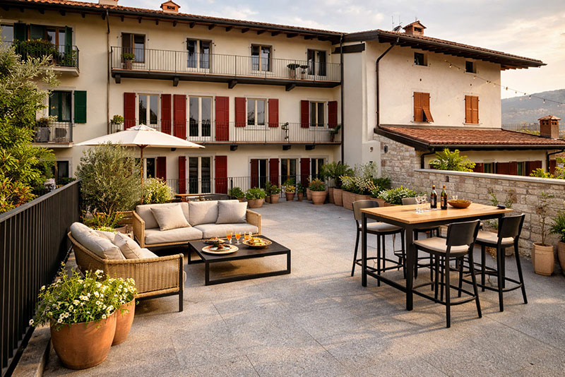 La terrazza, un punto d’incontro semplice e autentico