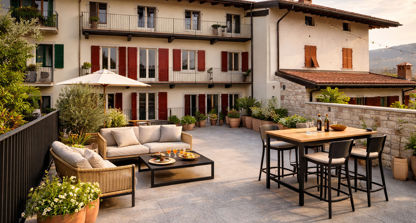 Terrazza solarium di HB Boutique Apartment ad Arco